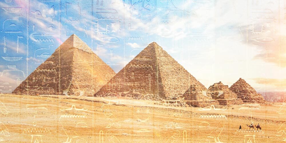 The three Pyramids of Giza